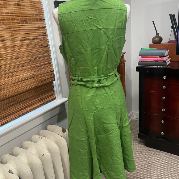 Spense Green Sleeveless V-Neck Midi Sundress - Picture 5 of 8